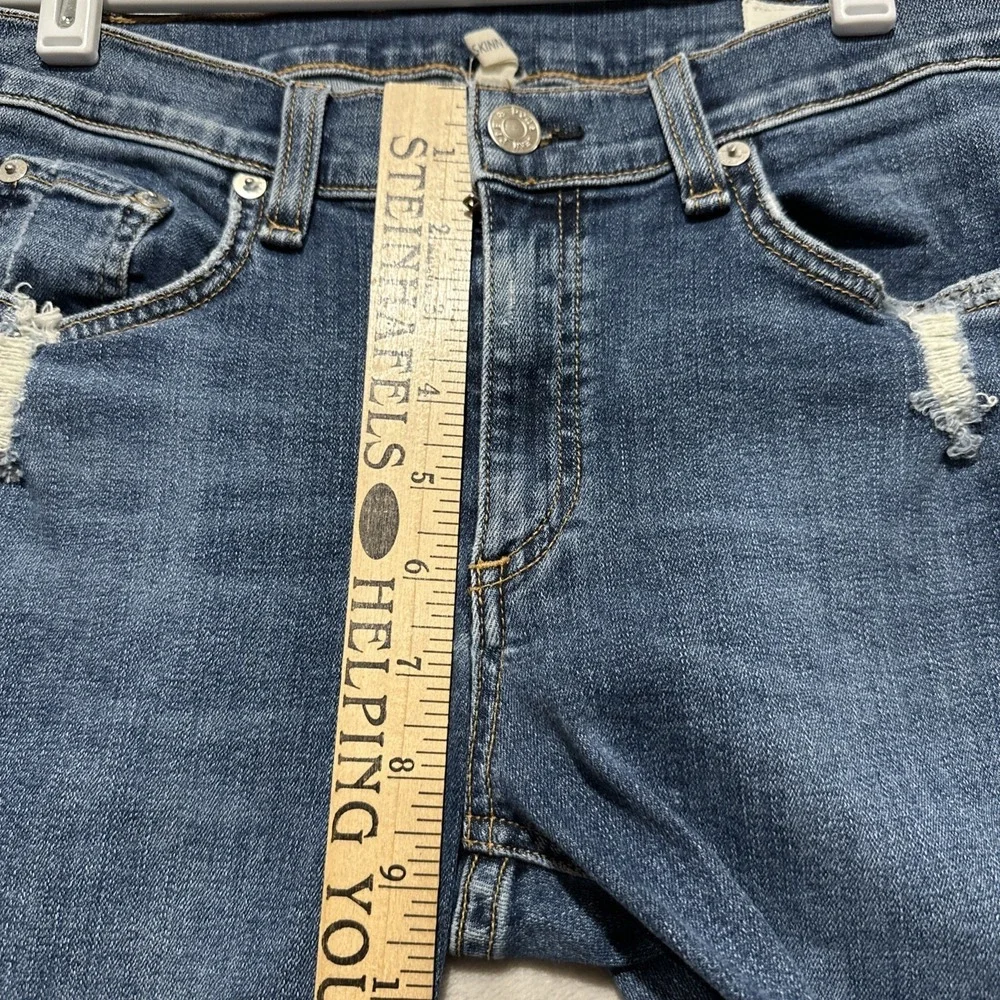Rag & Bone Distressed Skinny Jeans Women's 30 La Paz Raw Frayed‎ Hem 5 Pockets
